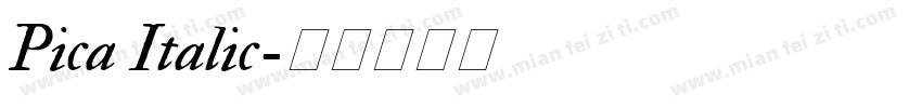 Pica Italic字体转换